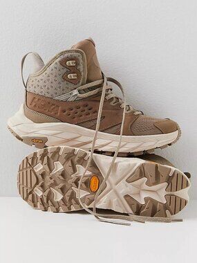 NEW Womens HOKA® Anacapa Breeze Mid Hiking Shoes Boots US 10 Dune Eggnog